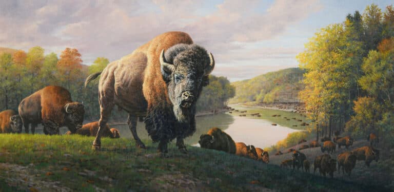 Stony Point Buffalo Mantel Painting (Buffalo Trace Media Kit)